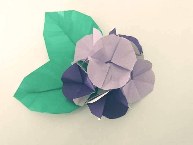紫陽花 折り紙 立体