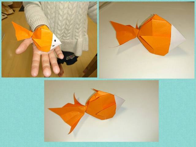 簡単に折れる折り紙の金魚 5分で完成 立体的で可愛い金魚 Chiik