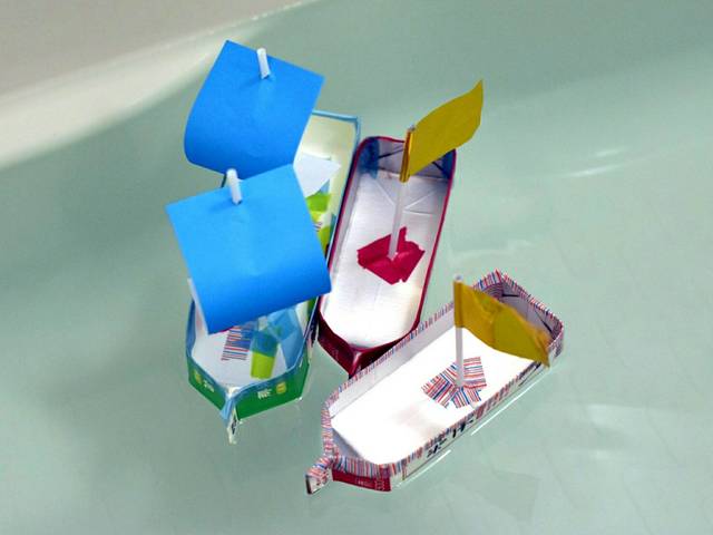 牛乳パックで簡単工作 輪ゴムで動く船のおもちゃを作ろう Chiik