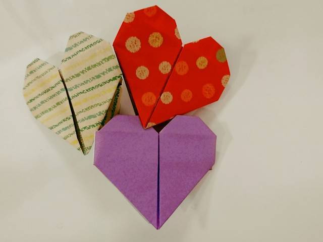 折り紙ハートの作り方 かわいいメッセージカード 便箋にも Chiik