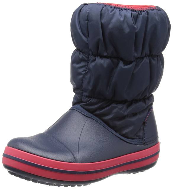 Amazon | [クロックス] Crocs winter Puff Boot Kids 14613 navy/red (navy/red/C11) | ブーツ (26155)