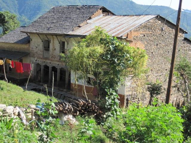 ネパールの村の家
