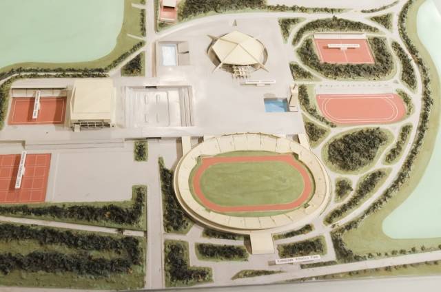 駒沢オリンピック公園の模型｜写真素材なら「写真AC」無料（フリー）ダウンロードOK (55936)