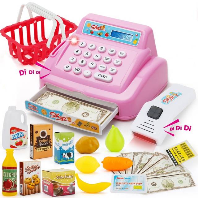 Amazon | SONi お買い物のレジスター 光と音が出るレジセット おままごと (ピンク) | お店屋さん | おもちゃ (85267)