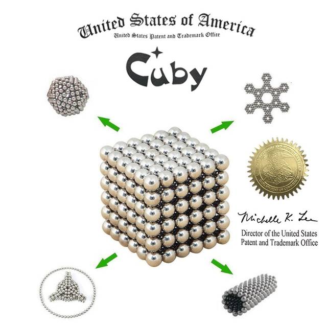 Amazon | Cuby マジック磁石 教育工具 DIY工具 ネオジム磁石の立体パズル 216個セット﹙5mm﹚ (シルバー) | 立体パズル | おもちゃ (102999)