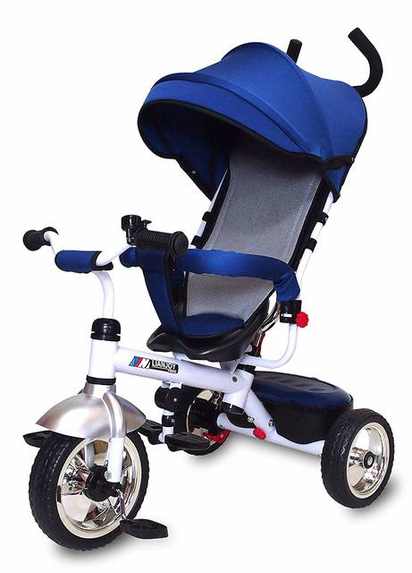 Amazon | JTC(ジェーティーシー) ベビー用品 3 in 1 Tricycle かじとり三輪車 ネイビー・J-5132 | 乗用玩具・三輪車 | おもちゃ (111051)