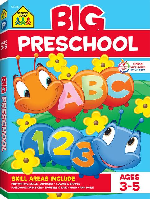 Amazon | Big Preschool Workbook: Ages 3-5 (Big Get Ready Workbook) | School Zone Publishing Company | Children's General Study Aids (119241)