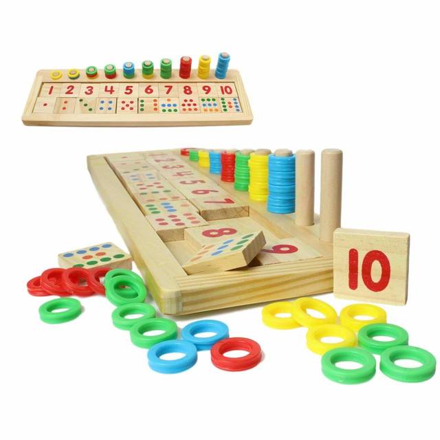 Amazon | Richair 知育　玩具　数字の基礎を覚える　木のおもちゃ　パズル　ブロック　幼児　子供　教育教材　脳活性化 | すうじ・図形・計算 | おもちゃ (119651)