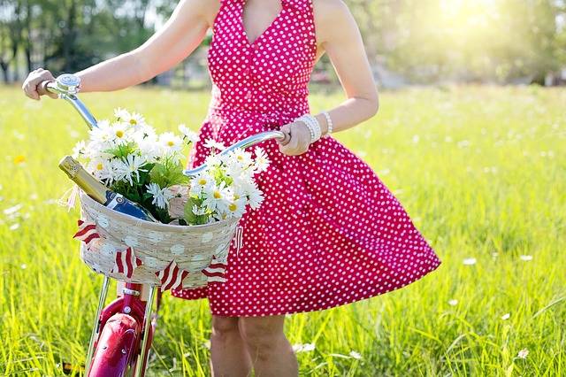 Red Bicycle Woman Dress · Free photo on Pixabay (128741)