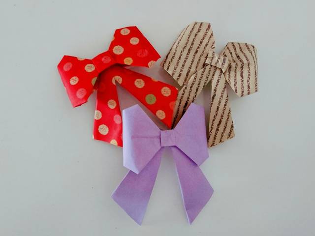 折り紙でかわいいリボンを作ろう 完成度の高い立体的なリボン Chiik チーク 乳幼児 小学生までの知育 教育メディア