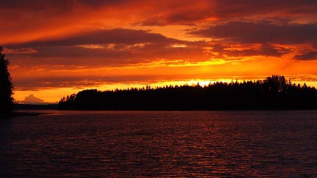 Sunset Midsummer Lake - Free photo on Pixabay (135756)