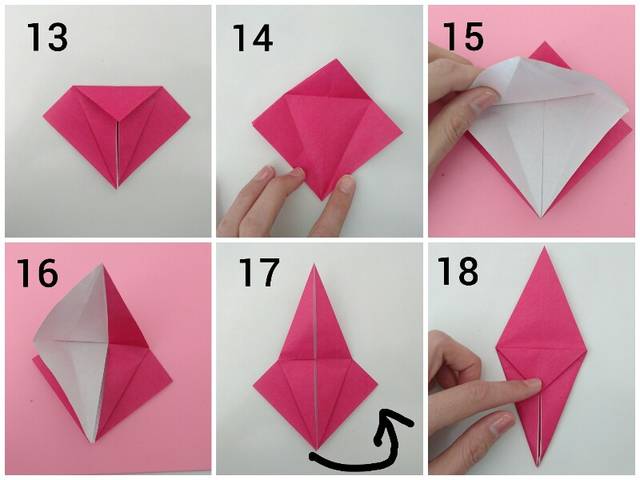 最速 バラ折り紙作り方簡単