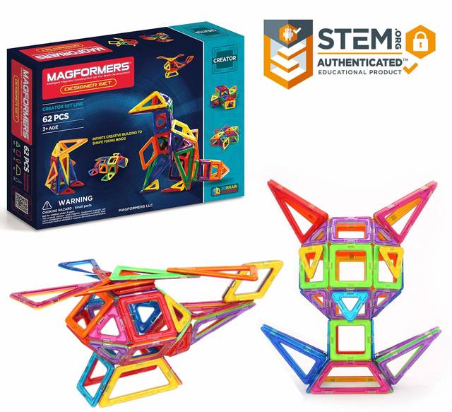 Amazon | マグフォーマー 62ピース デザイナーセット MAGFORMERS マグネットブロック 創造力を育てる知育玩具 [並行輸入品] | ブロック | おもちゃ (144920)
