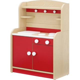 Amazon | 組立品 木製 ままごとキッチン minicook（4色対応） (レッド) | ままごと 通販 (12849)