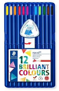 Amazon | ステッドラー 色鉛筆 エルゴソフト 157SB12 三角軸 12色 | 色鉛筆 | 文房具・オフィス用品 (27181)