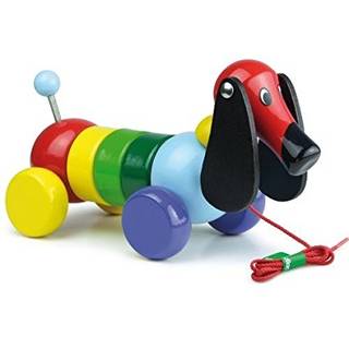Amazon | Vilac Rainbow Sausage Pull Along Toy, Dog おもちゃ [並行輸入品] | VILAC 通販 (27302)
