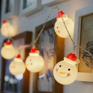 Amazon | BigFox スノーマン装飾LEDライト クリスマス飾り 1m 電池式 スノーマン装飾 ミニ雪だるまオーナメント 雪だるまLEDストリングライト | BigFox | イルミネーションライト | ホーム&キッチン (29312)
