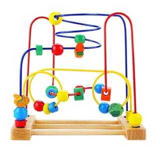Amazon | ディーマーク D-Mcark カラフルビーズ ルーピング おもちゃ　指先知育　くるくる遊び | 木のおもちゃ・積み木 通販 (33899)