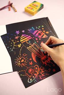 Amazon | [ラゴデザイン]　スクラッチカラーリング　子供用　スクラッチ無地　Scratch Coloring_Blank Paper メーカー名: ラゴデザイン | 手芸・画材 通販 (45515)