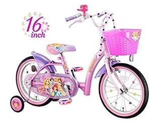 Amazon | アイデス (ides) プリンセス 16インチ ブリリアント Disney princess 子ども用 キッズ 自転車 幼児車 補助車 カゴ ミラーベル スポークアクセサリー付き pink キラキラ ピンク 16インチ | 子ども用自転車 | スポーツ&アウトドア 通販 (64735)
