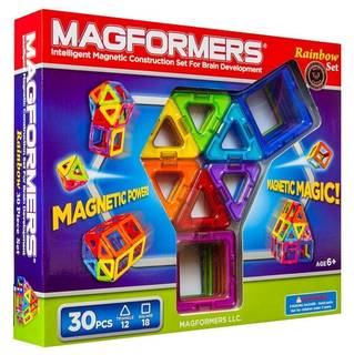 Amazon | マグフォーマー 30ピース レインボーセット MAGFORMERS マグネットブロック 創造力を育てる知育玩具 【30ピース】 [並行輸入品] | すうじ・図形・計算 | おもちゃ (100428)