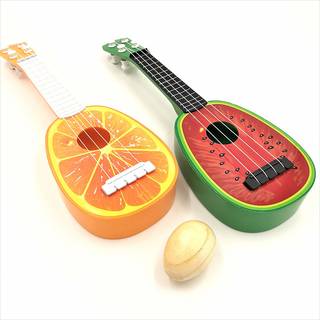 Amazon | sac taske フルーツ ウクレレ 子供 ミニ 果物 ギター 2種類 セット ＆ エッグシェーカー (スイカ × ミカン) | パーティ楽器 | おもちゃ (113179)