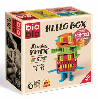 Amazon | ビオブロ ハローボックス（洗える木製つみ木）／Bioblo Hello box 100ピース | 積み木 | おもちゃ (117658)