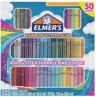 Amazon.co.jp： Elmer’s グリッターグルー 50本セット Rainbow Glitter Glue Pen Set 50pcs: 文房具・オフィス用品 (155879)